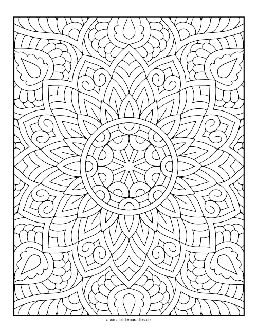 Mandala für Erwachsene Ausmalbild 11 als Gratis-PDF Mandala für Erwachsene Ausmalbild 11 - kostenlos zum Ausdrucken