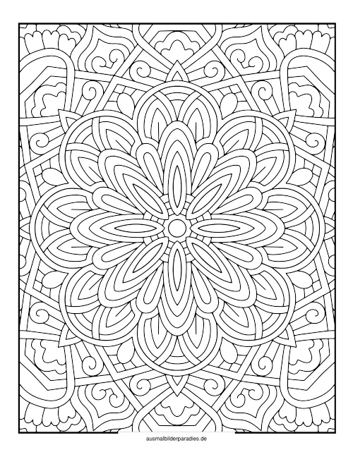 Mandala für Erwachsene Ausmalbild 13 als Gratis-PDF Mandala für Erwachsene Ausmalbild 13 - kostenlos zum Ausdrucken