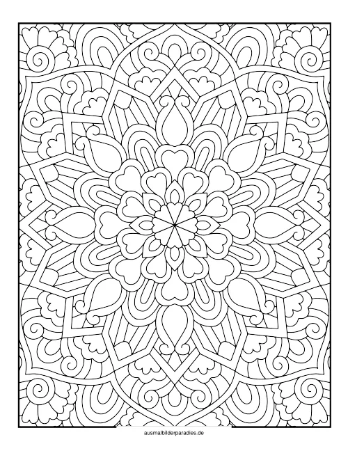 Mandala für Erwachsene Ausmalbild 17 als Gratis-PDF Mandala für Erwachsene Ausmalbild 17 - kostenlos zum Ausdrucken