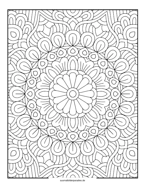 Mandala für Erwachsene Ausmalbild 18 als Gratis-PDF Mandala für Erwachsene Ausmalbild 18 - kostenlos zum Ausdrucken