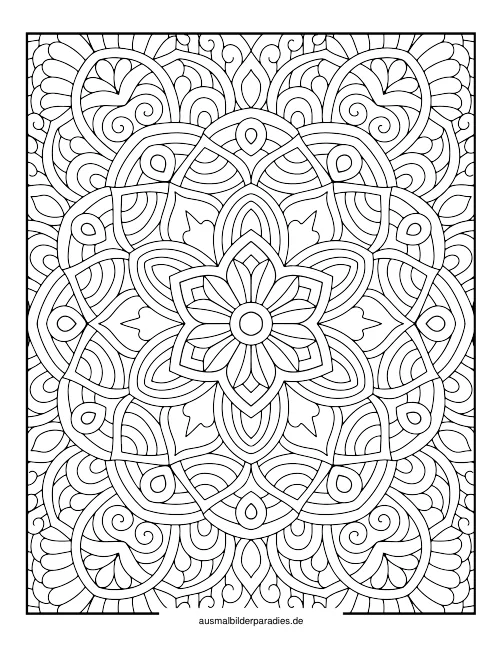Mandala für Erwachsene Ausmalbild 19 als Gratis-PDF Mandala für Erwachsene Ausmalbild 19 - kostenlos zum Ausdrucken