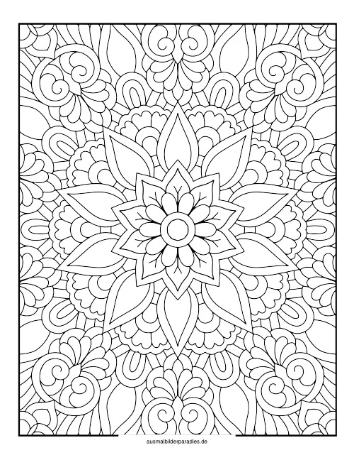 Mandala für Erwachsene Ausmalbild 2 als Gratis-PDF Mandala für Erwachsene Ausmalbild 2 - kostenlos zum Ausdrucken