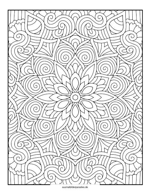 Mandala für Erwachsene Ausmalbild 20 als Gratis-PDF Mandala für Erwachsene Ausmalbild 20 - kostenlos zum Ausdrucken