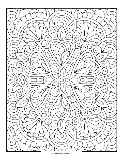 Mandala für Erwachsene Ausmalbild 21 als Gratis-PDF Mandala für Erwachsene Ausmalbild 21 - kostenlos zum Ausdrucken