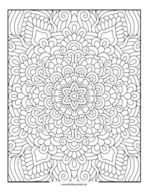 Mandala für Erwachsene Ausmalbild 22 als Gratis-PDF Mandala für Erwachsene Ausmalbild 22 - kostenlos zum Ausdrucken