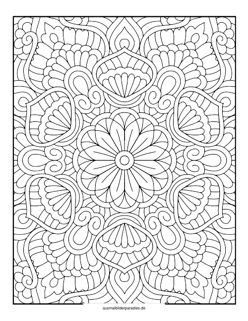 Mandala für Erwachsene Ausmalbild 24 als Gratis-PDF Mandala für Erwachsene Ausmalbild 24 - kostenlos zum Ausdrucken