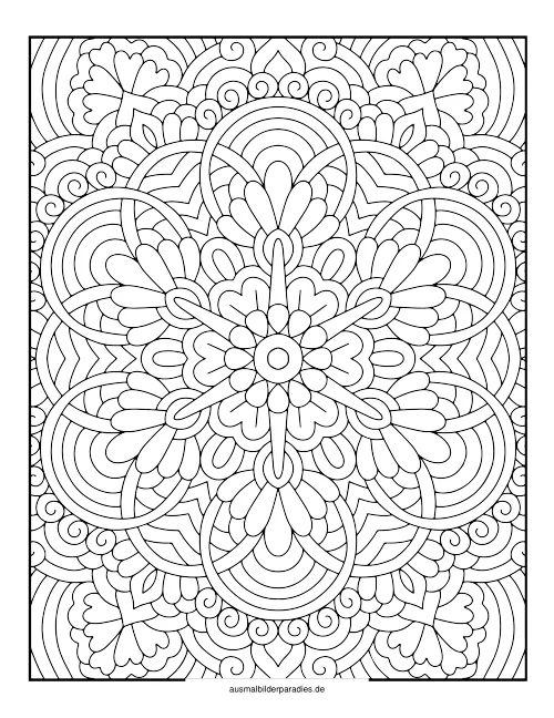 Mandala für Erwachsene Ausmalbild 27 als Gratis-PDF Mandala für Erwachsene Ausmalbild 27 - kostenlos zum Ausdrucken