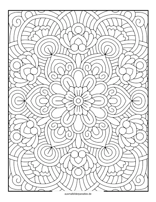 Mandala für Erwachsene Ausmalbild 28 als Gratis-PDF Mandala für Erwachsene Ausmalbild 28 - kostenlos zum Ausdrucken