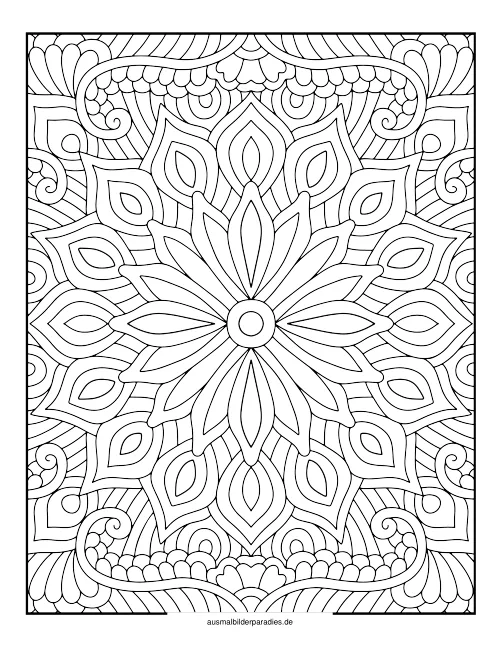 Mandala für Erwachsene Ausmalbild 30 als Gratis-PDF Mandala für Erwachsene Ausmalbild 30 - kostenlos zum Ausdrucken