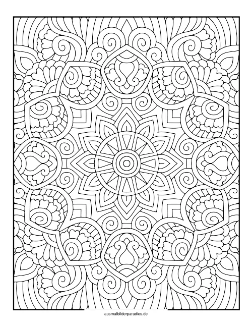 Mandala für Erwachsene Ausmalbild 31 als Gratis-PDF Mandala für Erwachsene Ausmalbild 31 - kostenlos zum Ausdrucken