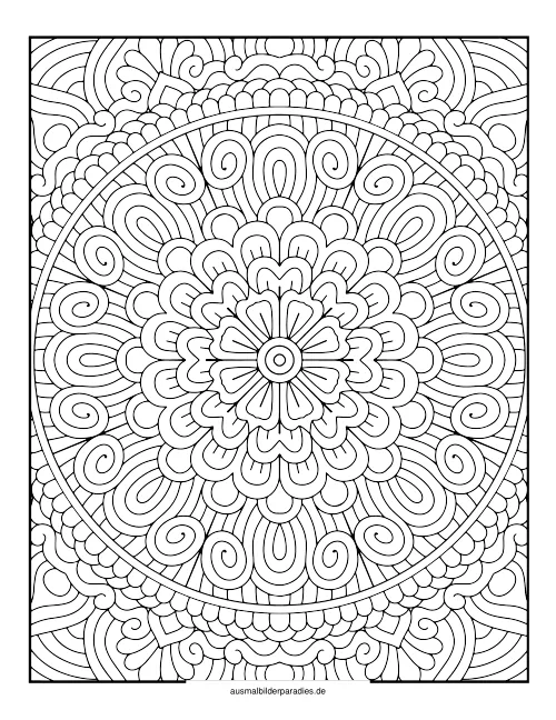 Mandala für Erwachsene Ausmalbild 33 als Gratis-PDF Mandala für Erwachsene Ausmalbild 33 - kostenlos zum Ausdrucken