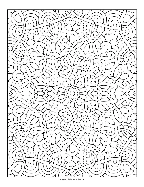 Mandala für Erwachsene Ausmalbild 7 als Gratis-PDF Mandala für Erwachsene Ausmalbild 7 - kostenlos zum Ausdrucken