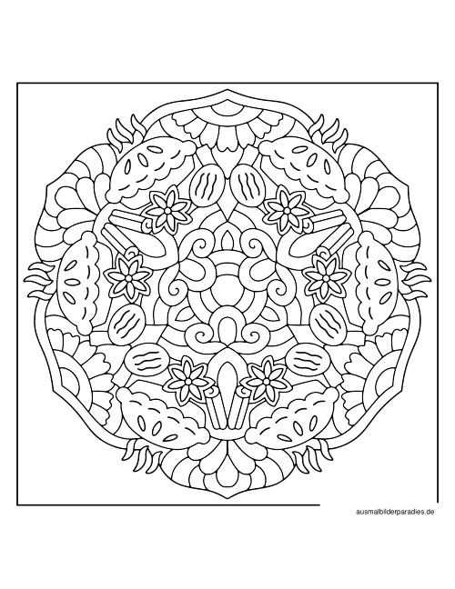Mandala Ausmalbild 10 - kostenlos zum Ausdrucken