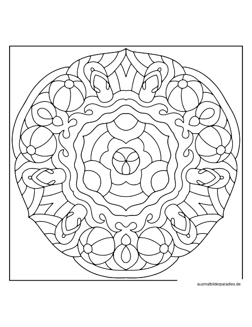 Mandala Ausmalbild 12 - kostenlos zum Ausdrucken