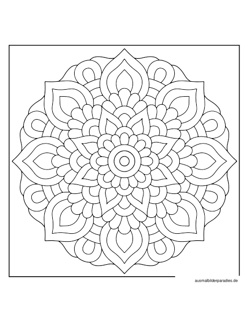 Mandala Ausmalbild 13 - kostenlos zum Ausdrucken