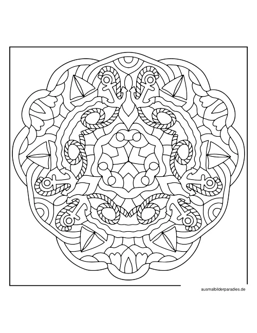 Mandala Ausmalbild 14 - kostenlos zum Ausdrucken