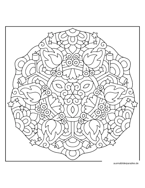 Mandala Ausmalbild 17 - kostenlos zum Ausdrucken