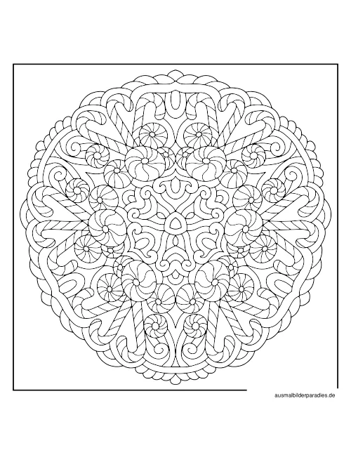 Mandala Ausmalbild 19 - kostenlos zum Ausdrucken