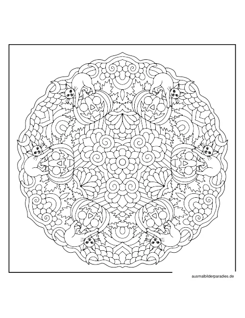 Mandala Ausmalbild 21 - kostenlos zum Ausdrucken