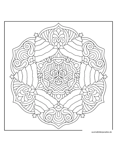 Mandala Ausmalbild 24 - kostenlos zum Ausdrucken