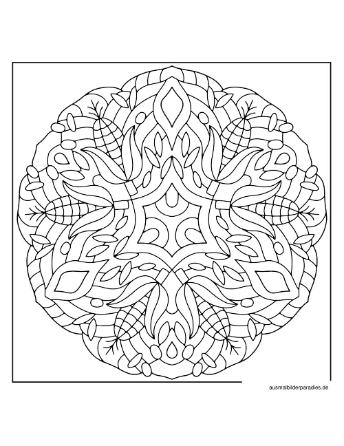 Mandala Ausmalbild 26 - kostenlos zum Ausdrucken