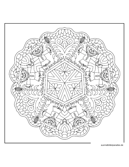 Mandala Ausmalbild 27 - kostenlos zum Ausdrucken
