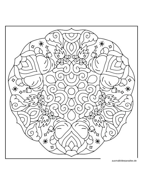 Mandala Ausmalbild 28 - kostenlos zum Ausdrucken