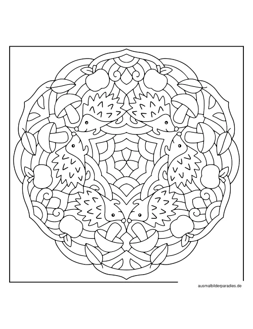 Mandala Ausmalbild 3 - kostenlos zum Ausdrucken