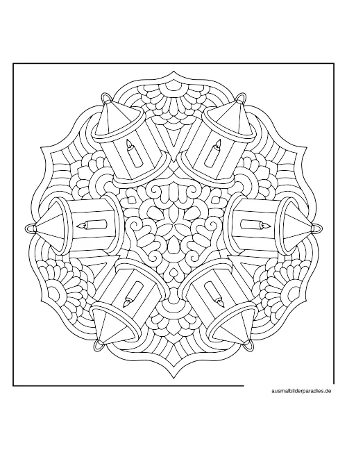 Mandala Ausmalbild 30 - kostenlos zum Ausdrucken