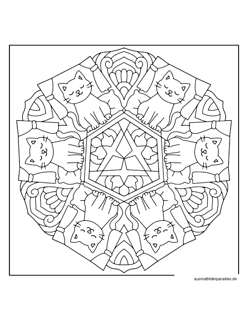 Mandala Ausmalbild 32 - kostenlos zum Ausdrucken