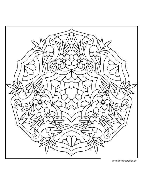 Mandala Ausmalbild 34 - kostenlos zum Ausdrucken
