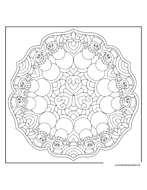 Mandala Ausmalbild 35 - kostenlos zum Ausdrucken