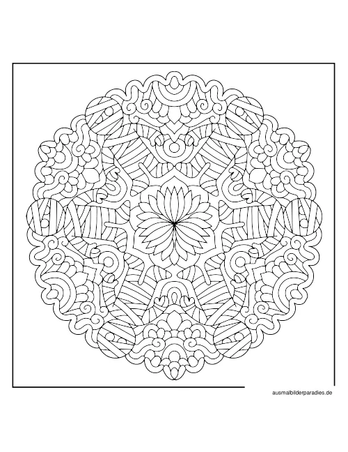 Mandala Ausmalbild 4 - kostenlos zum Ausdrucken