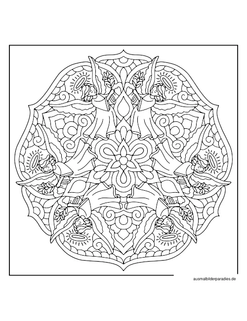 Mandala Ausmalbild 5 - kostenlos zum Ausdrucken