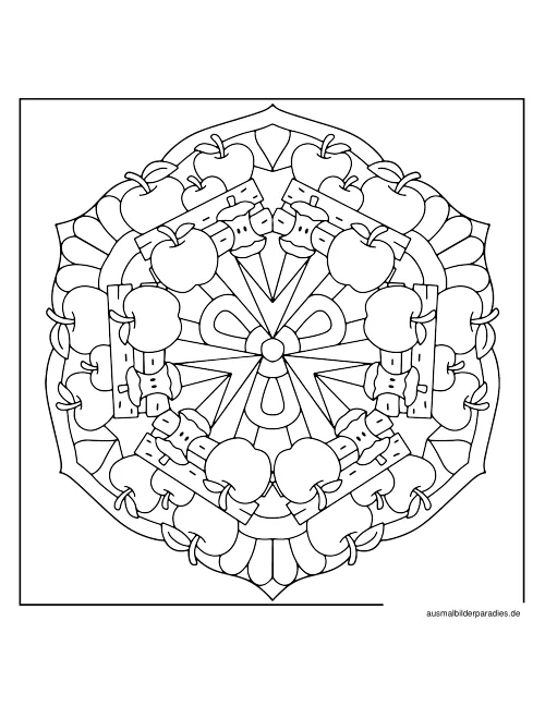 Mandala Ausmalbild 6 - kostenlos zum Ausdrucken