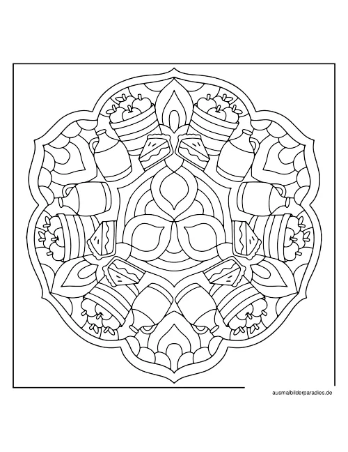 Mandala Ausmalbild 7 - kostenlos zum Ausdrucken