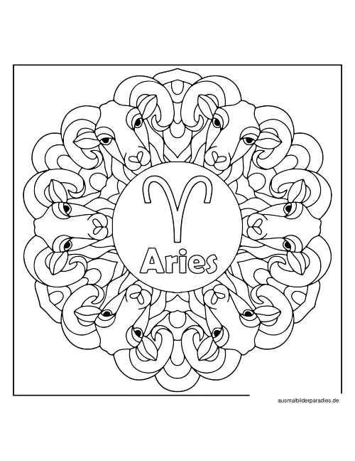 Mandala Ausmalbild 9 - kostenlos zum Ausdrucken