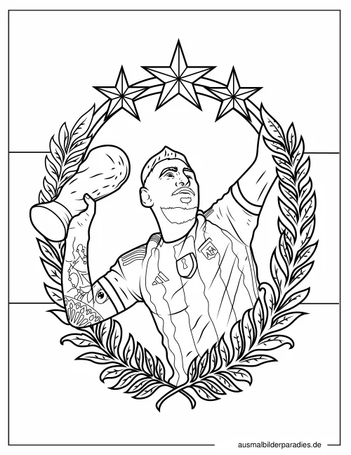 Messi Ausmalbild 31 als Gratis-PDF Messi Ausmalbild 31 - kostenlos zum Ausdrucken