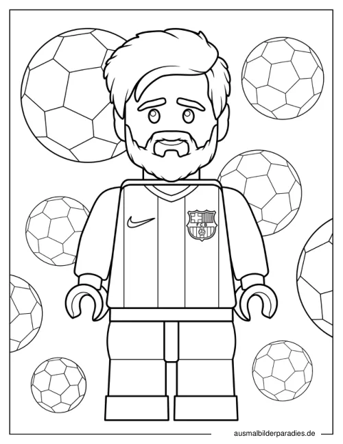 Messi Ausmalbild 8 als Gratis-PDF Messi Ausmalbild 8 - kostenlos zum Ausdrucken