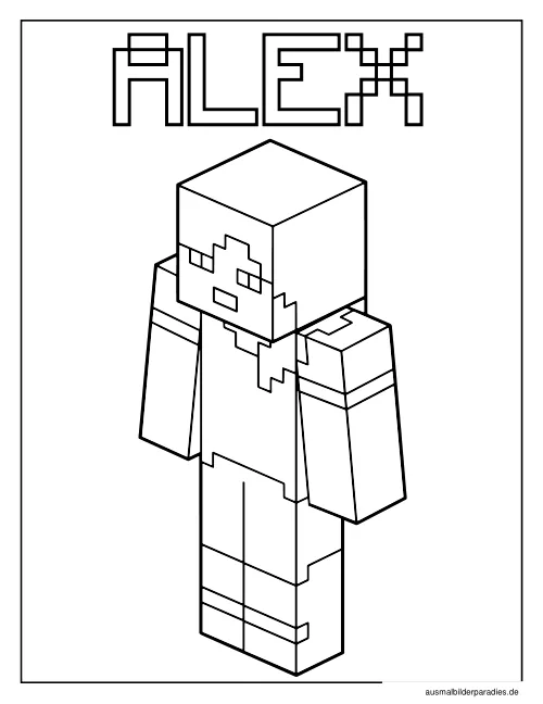 Minecraft Ausmalbilder Minecraft Ausmalbilder kostenlos zum Ausdrucken