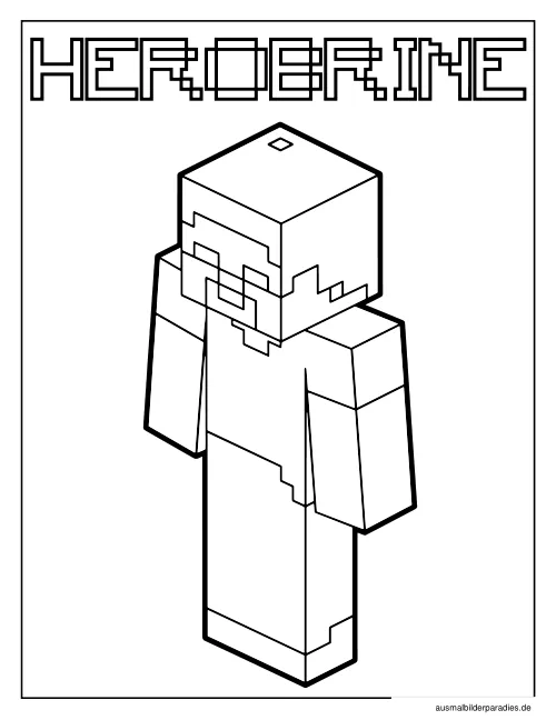 Minecraft Ausmalbild 11 - kostenlos zum Ausdrucken