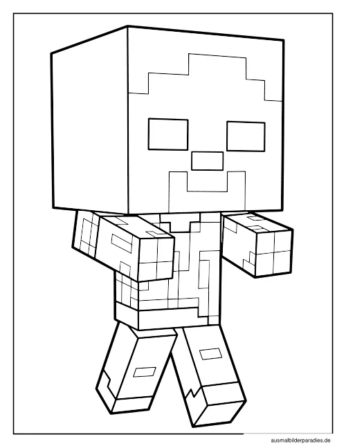 Minecraft Ausmalbild 15 - kostenlos zum Ausdrucken