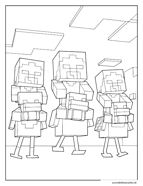 Minecraft Ausmalbild 17 - kostenlos zum Ausdrucken