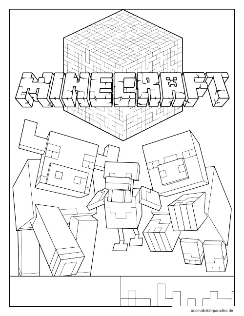 Minecraft Ausmalbild 18 - kostenlos zum Ausdrucken