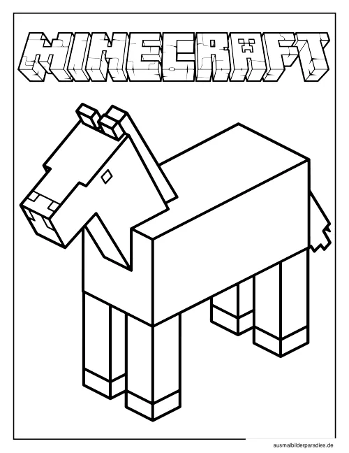Minecraft Ausmalbild 21 - kostenlos zum Ausdrucken