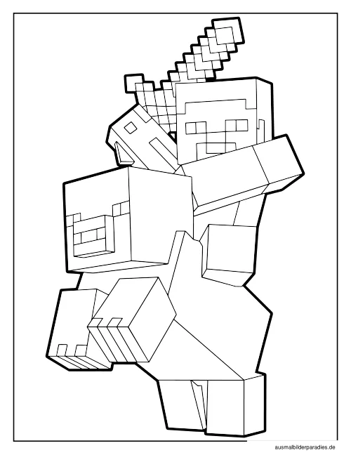 Minecraft Ausmalbild 25 - kostenlos zum Ausdrucken