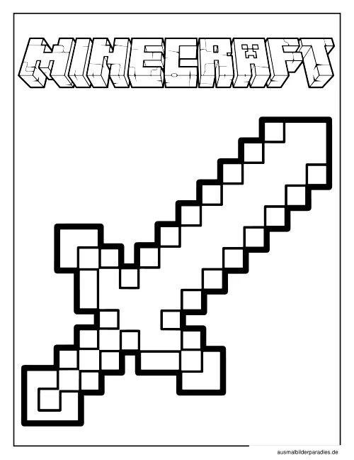 Minecraft Ausmalbild 26 - kostenlos zum Ausdrucken