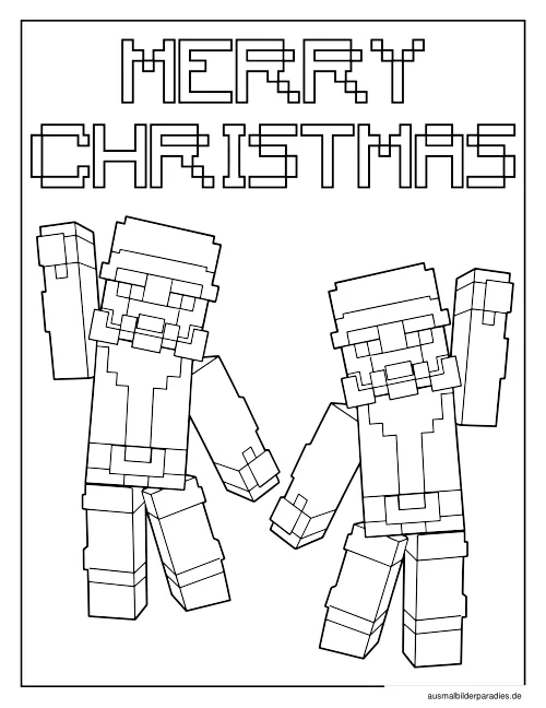 Minecraft Ausmalbild 27 - kostenlos zum Ausdrucken