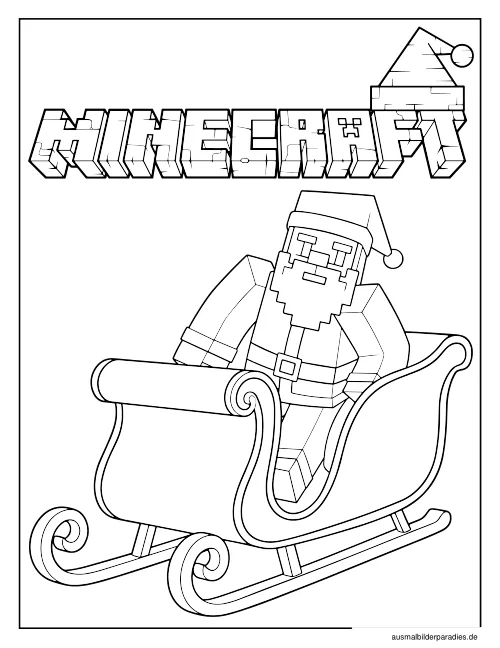 Minecraft Ausmalbild 28 - kostenlos zum Ausdrucken