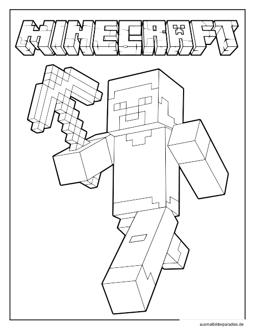 Minecraft Ausmalbild 35 - kostenlos zum Ausdrucken